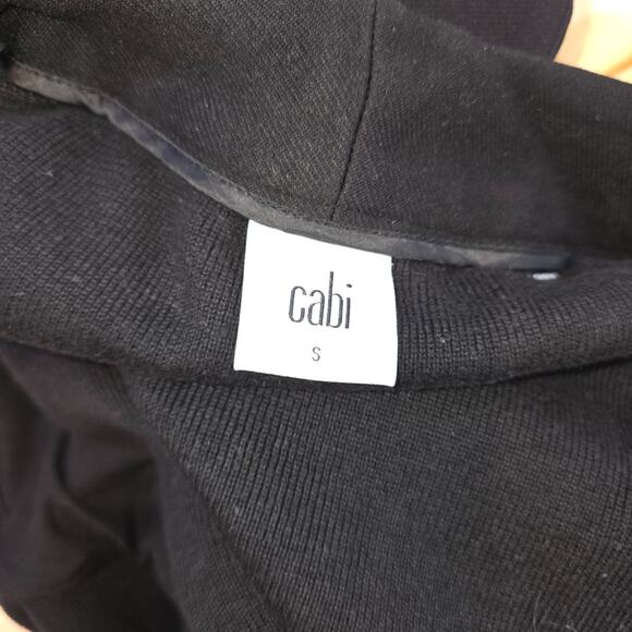 Cabi Women's Size Small S Tailor Front Zip Sweater Black Jacket Pockets Coat - Picture 7 of 8
